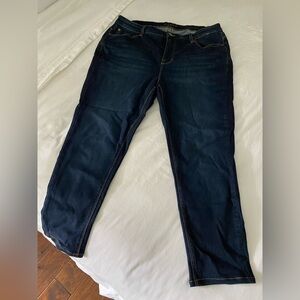 Women's Dark Blue Skinny Jeans by Curve Appeal size 14W